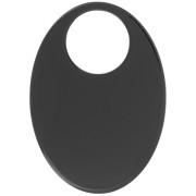 Colgante acrílico opaco oval 45x32 mm - Negro x1