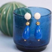 Cabujón acrílico opaco redondo 14 mm - Crema x1