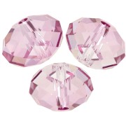 Perla redonda aplanada PureCrystal 5040 8 mm - Dark Rose x1