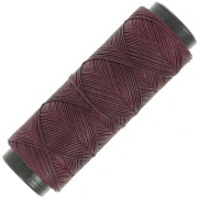 Slam Cord hilo plano de poliéster encerado para micro macramé 0,6 mm - Berenjena x100m