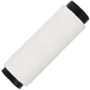 Slam Cord hilo plano de poliéster encerado para micro macramé 0,6 mm - Blanco x100m