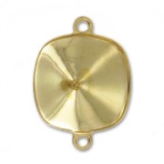 Engaste para pegar PureCrystal 4470 10 mm 2 anillas dorado x1