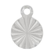 Charms redondos estriados 6 mm - Acero inoxidable 304L x10
