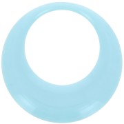 Colgante redondo calado de resina opaca 44 mm - Azul pastel x1