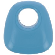 Colgante trapecio de resina opaca 23x21 mm - Azul x1