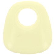 Colgante trapecio de resina opaca 23x21 mm - Amarillo pálido x1