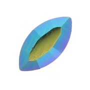 Navetas PureCrystal 4228 6x3 mm Crystal Scarabaeus Green x4
