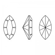 Navetas PureCrystal 4228 6x3 mm Crystal Red Magma x4