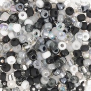 Blanco - Mix de rocallas Miyuki 8/0 MIX-01 - Salt and Pepper x8g Mix de rocallas Miyuki 8/0 MIX-01 - Salt and Pepper x8g