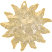 Colgante sol martillado 31 mm - Dorado con oro fino x1