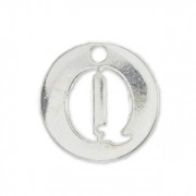 Dije letra Q - 8.5mm de Plata Ley x1