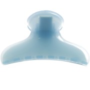 Pinza de pelo de cocodrilo 42x79 mm en acrílico translúcido - Azul hielo x1
