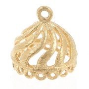 Colgante Jhumka 16 anillos - 13 mm - Dorado con oro fino x1