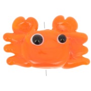 Cuenta de vidrio cangrejo 15x22 mm - Naranja x1