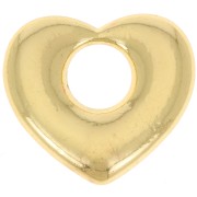 Colgante corazón latón 16x18 mm - Dorado x1