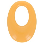 Colgante ovalado calado de resina opaca 33x23 mm - Mostaza x1