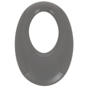 Colgante ovalado calado de resina opaca 33x23 mm - Gris oscuro x1