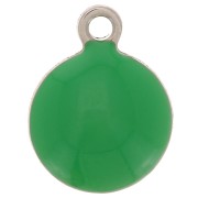 Dijes redondos de acero inoxidable 304 y resina epoxi de 8 mm - Verde x5