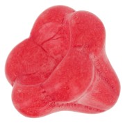 Cuenta de vidrio flor campana 11x13 mm - Opaque Grenadine x1