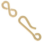 Cierre de gancho 20x5 mm en acero inoxidable dorado 304L x1