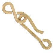 Cierre de gancho 20x5 mm en acero inoxidable dorado 304L x10