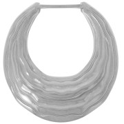 Colgantes de gota hueca efecto plisado 39x36 mm - Acero inoxidable 304L x2