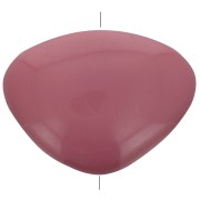 Cuenta de resina opaca irregular plana 20x27 mm - Grosella negra x1