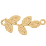 Entrepiezas de hojas 2 anillas - 28x12 mm - Acero inoxidable 304L Dorado x4