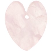 Colgante gema corazón plano 19x16 mm - Cuarzo Rosa x1