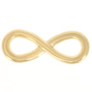 Entrepieza infinita para pulsera o collar 30x11 mm Dorada con dorado fino x1
