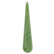 Colgante en forma de pera de resina opaca 61x12 mm - Caqui jaspeado x1