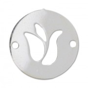Separador 2 agujeros tulipán 15 mm de Plata 925