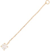 Cadena colgante 43x4 mm con óxido de circonio - Chapado en oro 3 micras x1