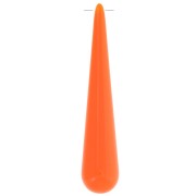 Colgante en forma de pera de resina opaca 61x12 mm - Naranja coral x1
