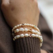 Cuenta rectángulo 7x5 mm con vidrio tintado - Chapado oro 3 micras - Azul x1