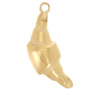 Colgante media luna 22x8 mm - Acero inoxidable 316L dorado x1