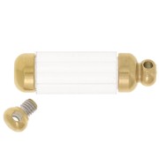 Entrepieza tubo desenroscable para rellenar 30x8 mm - Acero inoxidable 304L Dorado x1