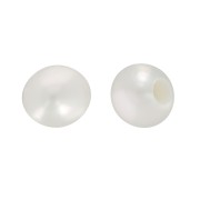 Perlas semi-perforadas redondas de agua dulce 2 mm - Grado AA+ - Blancas x2