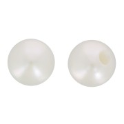 Perlas semi-perforadas redondas de agua dulce 3 mm - Grado AA+ - Blancas x2