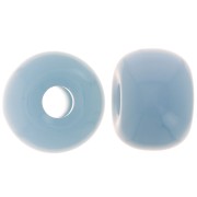 Cuenta arandela agujeros grandes 13x9 mm en resina opaca - Azul ahumado x8