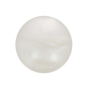 Cabujón redondo de 10 mm en resina opaca - Blanco nacarado x1