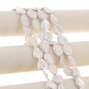 Perla de Agua Dulce Irregular - Palet Redondo 21 mm - Grado AA+ Blanco x1