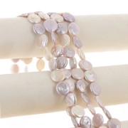 Perla de Agua Dulce Irregular - Disco Redondo 16.5 mm - Grado AA+ Rosa Nacarado x1