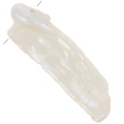 Biwa perlas de agua dulce irregulares 17 mm a 22 mm - Grado AA Blanco x6