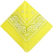 Bandana 100% algodón - Cachemira - Amarillo limón x1