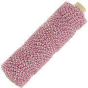Bobina de cordón de algodón trenzado de 2,5 mm de fabricación francesa - Tricolor x100m