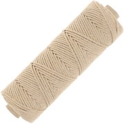 Bobina de cordón de algodón trenzado de 2,5 mm - made in France - Beige - Dorado x100m