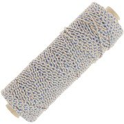 Bobina de cordón de algodón trenzado de 2,5 mm de fabricación francesa -Beige, Azul, Dorado x100m