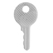 Colgante llave redondo texturado 25x12,5 mm - Acero inoxidable 304L x1