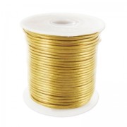 Cordón de cuero 1 mm Dorado x 25 m
